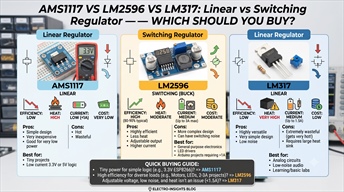 AMS1117 vs LM2596 vs LM317: Linear vs Switching Regulator — Which Should You Buy?
