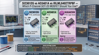 SI2301DS vs AO3401A vs IRLML6402TRPBF — Which P-Channel SOT-23 MOSFET Should You Use?