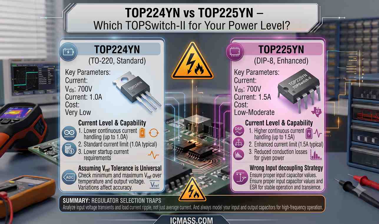 TOP224YN vs TOP225YN — Which TOPSwitch-II for Your Power Level?