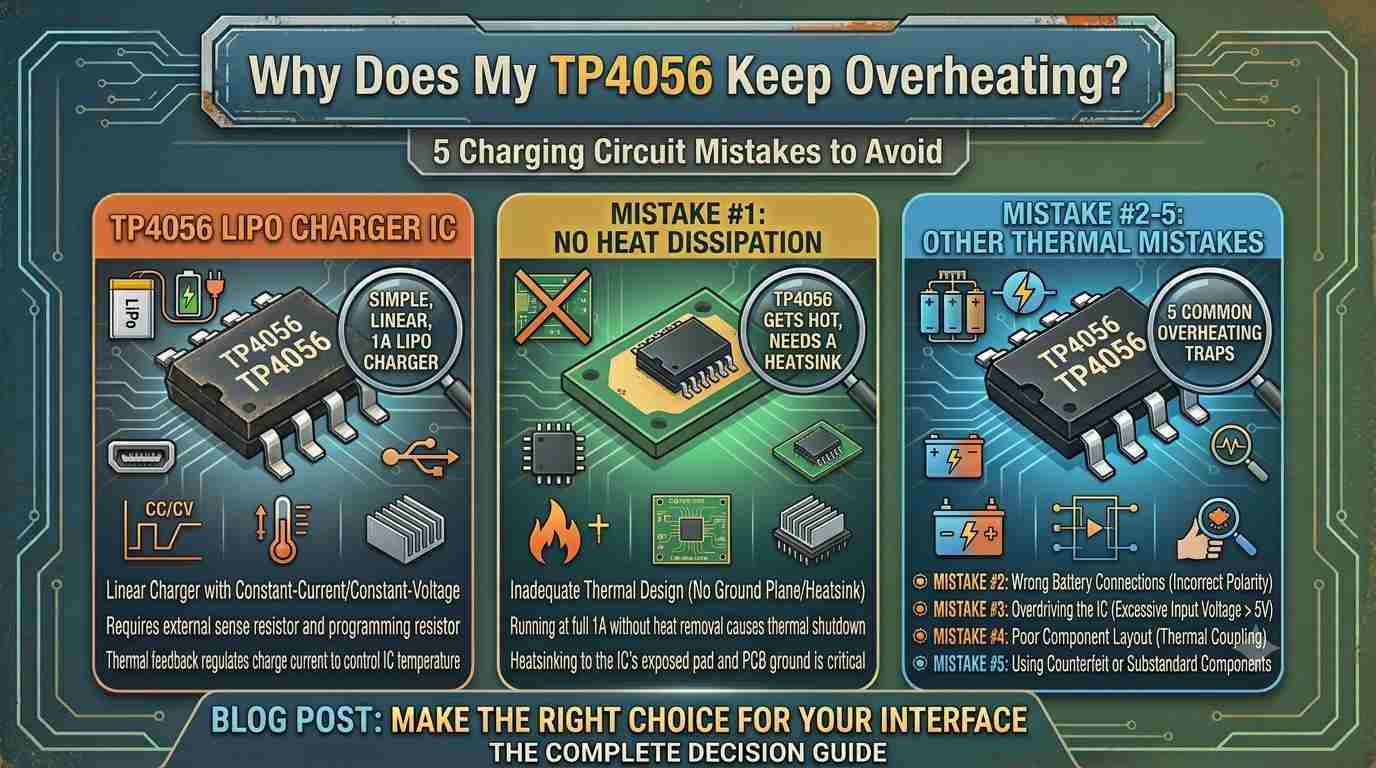 Why Does My TP4056 Keep Overheating? 5 Charging Circuit Mistakes to Avoid