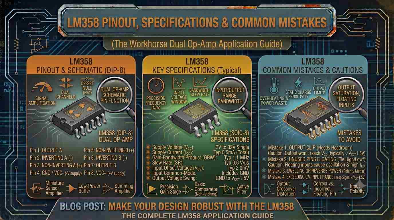 LM358 Equivalent, Alternative & Replacement Guide
