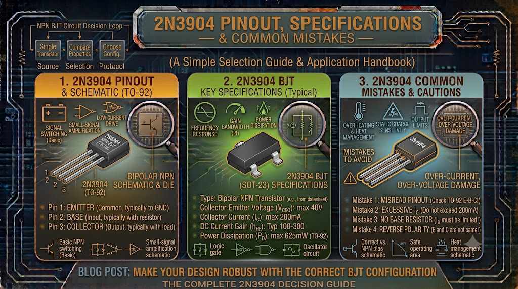 2N3904 Pinout, Specifications & Common Mistakes