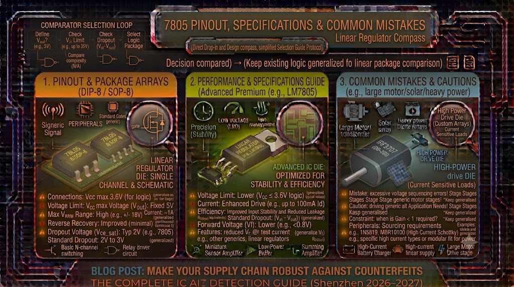 7805 Pinout, Specifications & Common Mistakes 7805 Pinout, Specifications & Common Mistakes