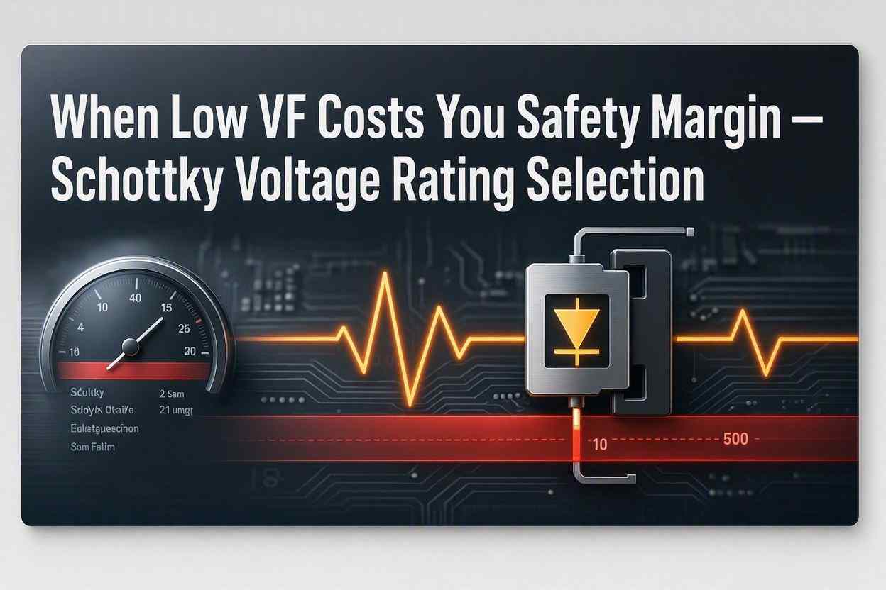 When Low VF Costs You Safety Margin — Schottky Voltage Rating Selection