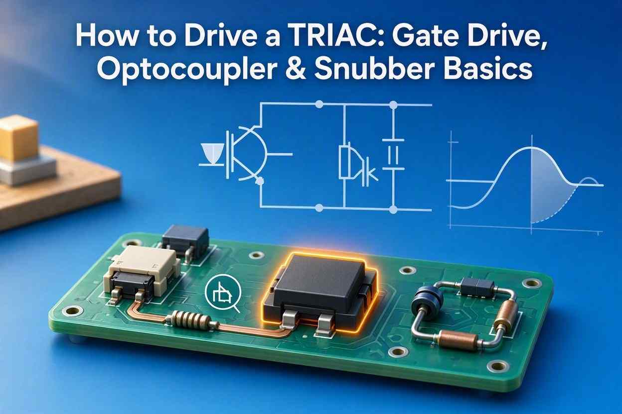 How to Drive a TRIAC: Gate Drive, Optocoupler & Snubber Basics