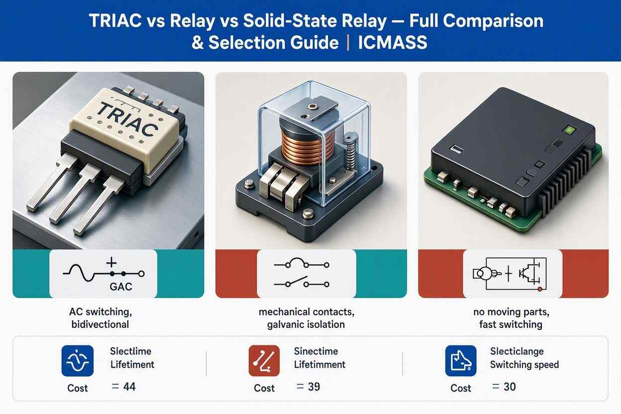 TRIAC vs Relay vs Solid-State Relay — Full Comparison & Selection Guide | ICMASS