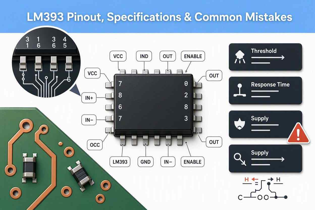 LM393 Pinout, Specifications & Common Mistakes