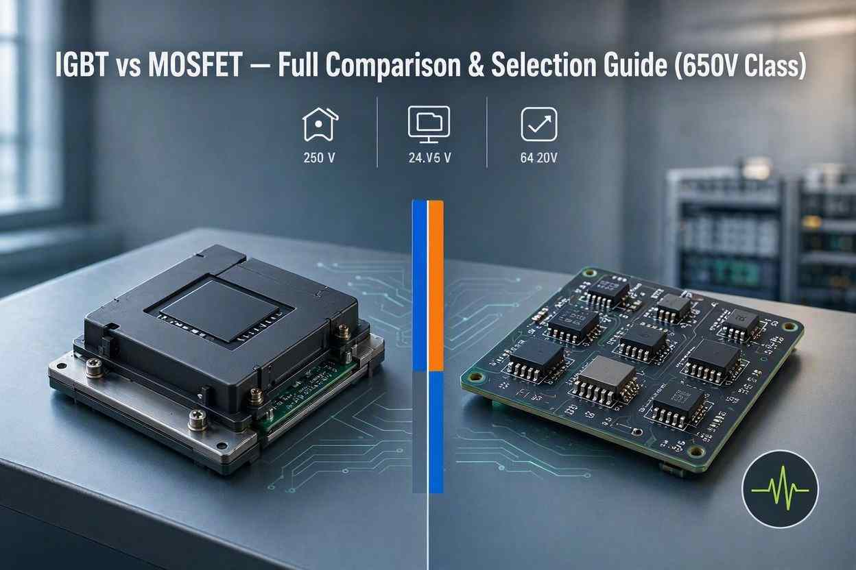 IGBT vs MOSFET — Full Comparison & Selection Guide (650V Class)
