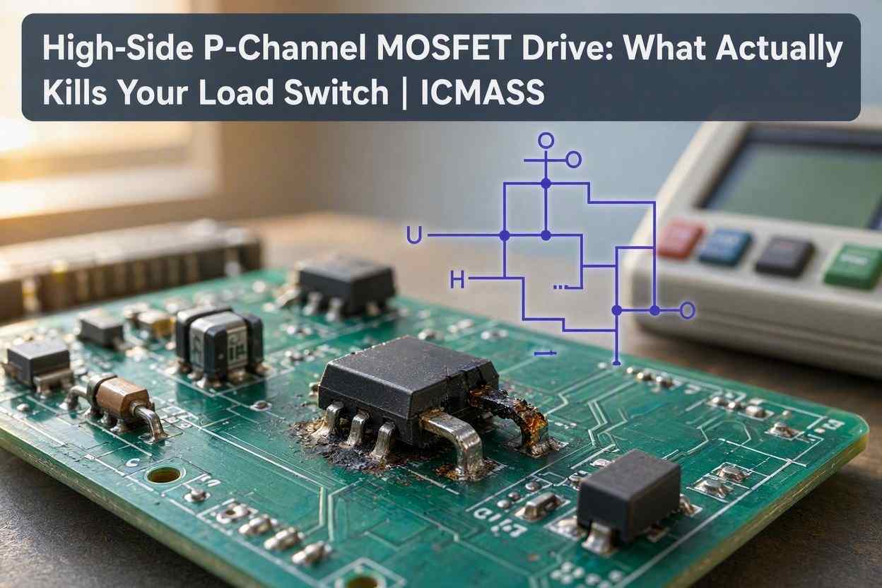 High-Side P-Channel MOSFET Drive: What Actually Kills Your Load Switch | ICMASS