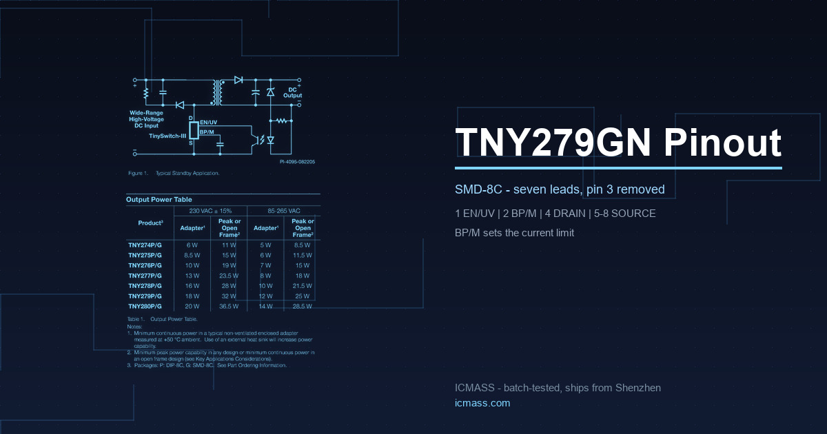 TNY279GN Pinout, Specifications & Common Mistakes