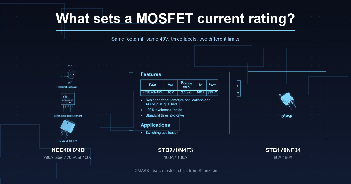 What Actually Sets a MOSFET's Current Rating — the Die or the Package? What Actually Sets a MOSFET's Current Rating — the Die or the Package?